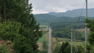 激しいアップダウンが続く約2.5kmの直線道路