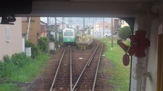 島式ホームの交換駅