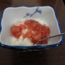 朝食のデザート。いちじくがとっても美味でした！