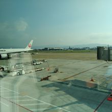 国内線ターミナルから見た工事風景