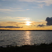 部屋からの夕日