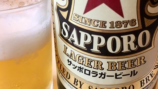 老舗の居酒屋さん、ビールはサッポロです