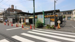 古い都電の車両が展示されています