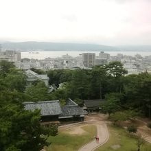 最上階から宍道湖を望む