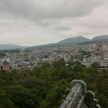 最上階から松江市内を望む