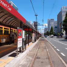 電停の様子です