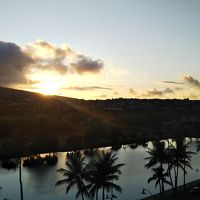 窓からの風景　日の出