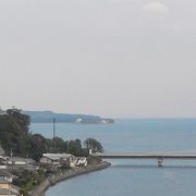 杵築城と海を望む