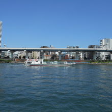 船は近代的なデザインに変わったが、昔からの水上バスが走る。