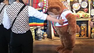 ダッフィーとの記念撮影。