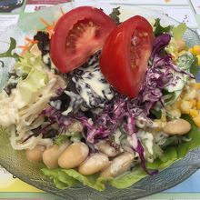 ミックスサラダ(9.5CHF )はまずまず