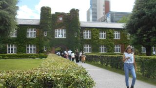 素敵な雰囲気のあるアイビーの絡まる校舎