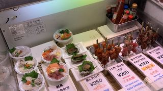 いろんなお刺身をその場で
