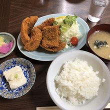 アジフライ定食