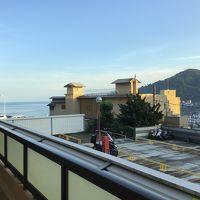 テラス席から、