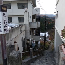 階段を下りていきます