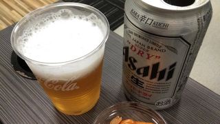 ビールが1本無料でした