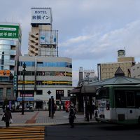 JR盛岡駅北口から出ると、駅前広場向こうに見えます。