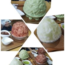 抹茶無双、生メロン、ピオーネ