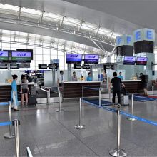 出発するときのチェックインカウンター