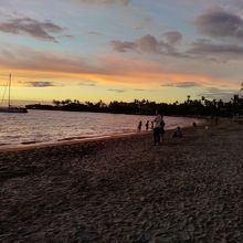 ビーチを散歩しました