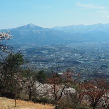 武甲山と秩父市内が一望