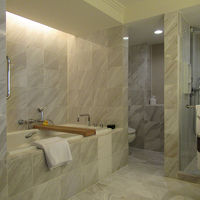 広々とした総大理石のバスルーム