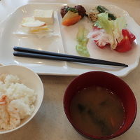 朝食はビュッフェでした
