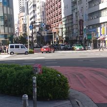 この交差点からスタート