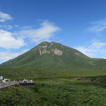 知床峠からの羅臼岳の眺望