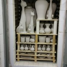 デルフト焼を釜に入れる前