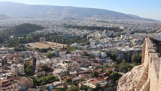 アテネの街を見渡せる絶好のスポット