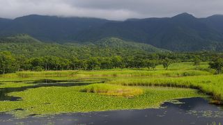 木道の行き止まりに現れる絶景