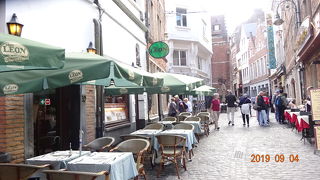 ブリュッセルのレストラン街