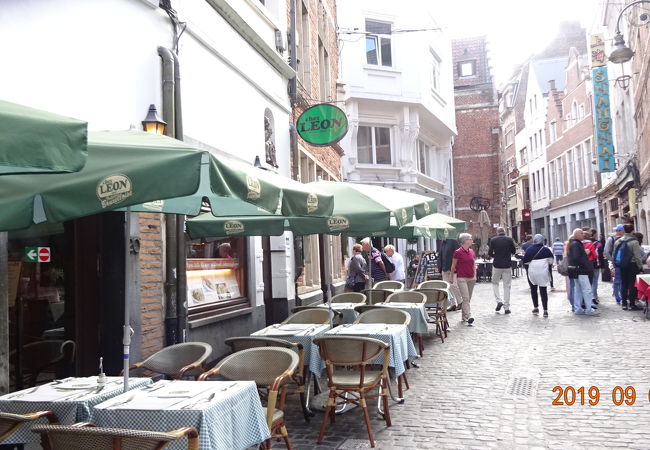 ブリュッセルのレストラン街