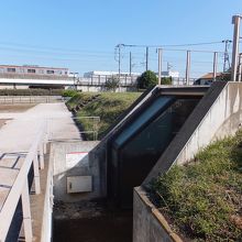 金堂跡と武蔵野線電車