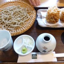 桜海老かき揚げせいろ（生粉打ち）