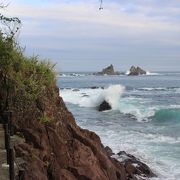 真鶴岬の海岸沿いの遊歩道