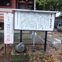 これが力石。文化財なのに表示も置き方もぞんざいのような？