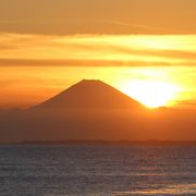 富士山と組み合わせた夕日がとてもきれいでした