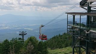 八ヶ岳、日本アルプス、坪庭が見える展望台