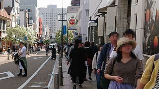 商店街を通り松山城へ
