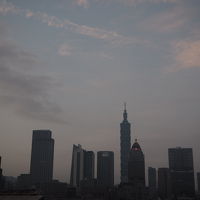 屋上からの景色　日の出時間