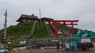 蕪島神社は2019年12月まで工事中 （蕪島）