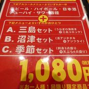 沼津魚がし鮨 三島駅南口店の夕食