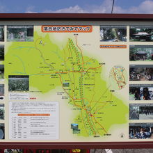 文挟駅前の観光案内図