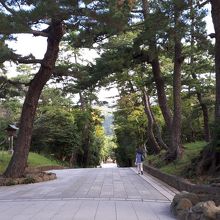 参道もひっそり。