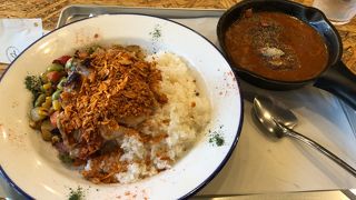 スパイスでパンチが効いた「野菜を食べるBBQカレーcamp 新橋本店」