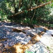 山の中にある水の遺跡