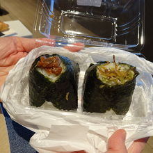 ネギ味噌とわさびちりめんのおにぎり